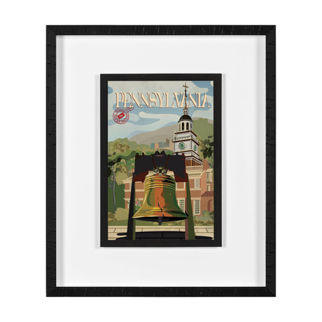 Pennsylvania Go USA (M) by Mercana Studio a Framed Art Print Matted under Glass by Mercana at Eve Furniture