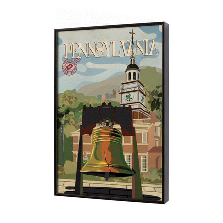 Pennsylvania Go USA (SM) by Mercana Studio a Hand Embellished Decograph Framed Art Print by Mercana at Eve Furniture