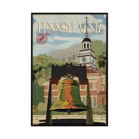 Pennsylvania Go USA (SM) by Mercana Studio a Hand Embellished Decograph Framed Art Print by Mercana at Eve Furniture
