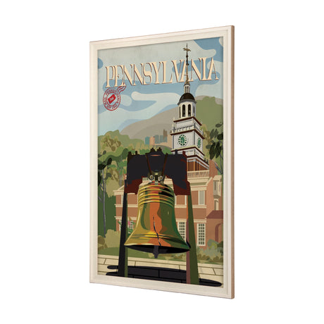 Pennsylvania Go USA (XL) by Mercana Studio a Hand Embellished Decograph Framed Art Print under Glass by Mercana at Eve Furniture