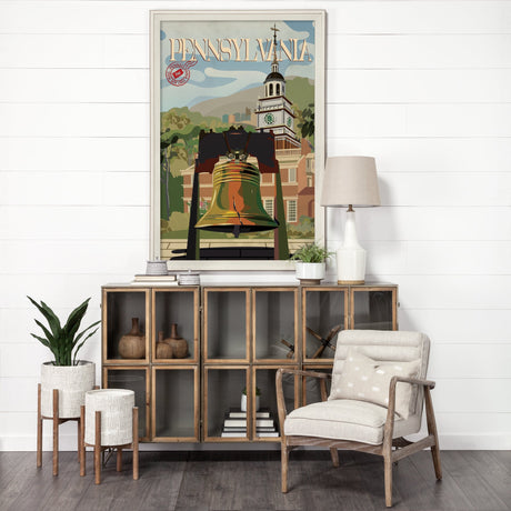 Pennsylvania Go USA (XL) by Mercana Studio a Hand Embellished Decograph Framed Art Print under Glass by Mercana at Eve Furniture