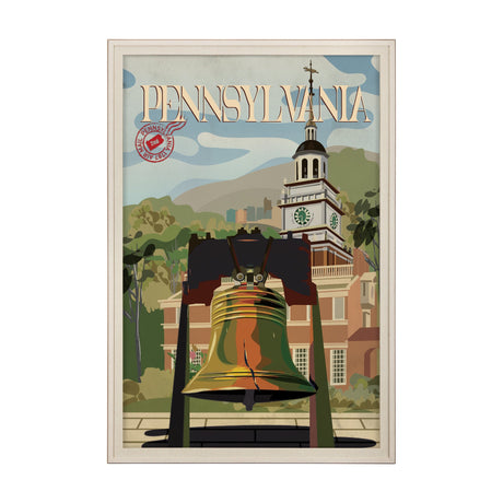Pennsylvania Go USA (XL) by Mercana Studio a Hand Embellished Decograph Framed Art Print under Glass by Mercana at Eve Furniture