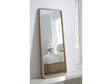 Penny Beveled Glass Floor Mirror in Buff Cream by Modus Furniture at Eve Furniture