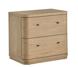 Penny Buff Cream Two Drawer White Ash Nightstand by Modus Furniture at Eve Furniture