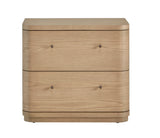 Penny Buff Cream Two Drawer White Ash Nightstand by Modus Furniture at Eve Furniture