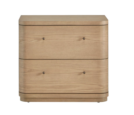 Penny Buff Cream Two Drawer White Ash Nightstand by Modus Furniture at Eve Furniture
