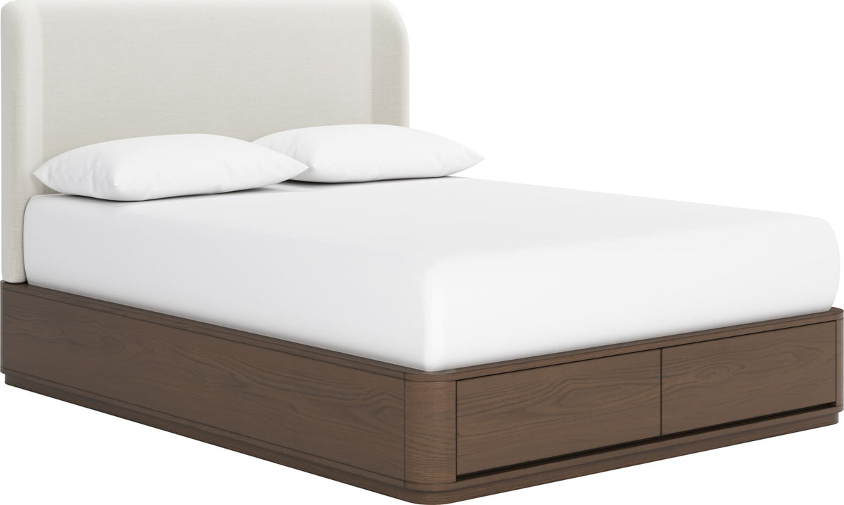 Penny Chocolate Mousse Queen Storage Bed