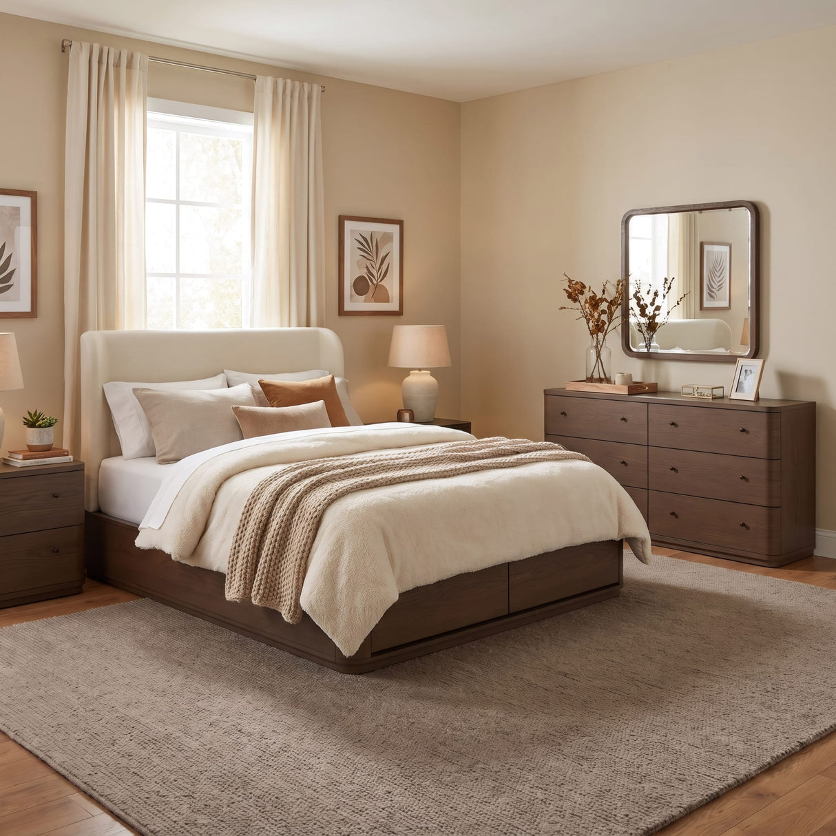 Penny Chocolate Mousse Queen Storage Bed
