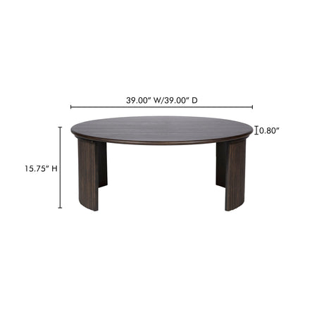 Penny Dark Brown Large Coffee Table by MOES at Eve Furniture