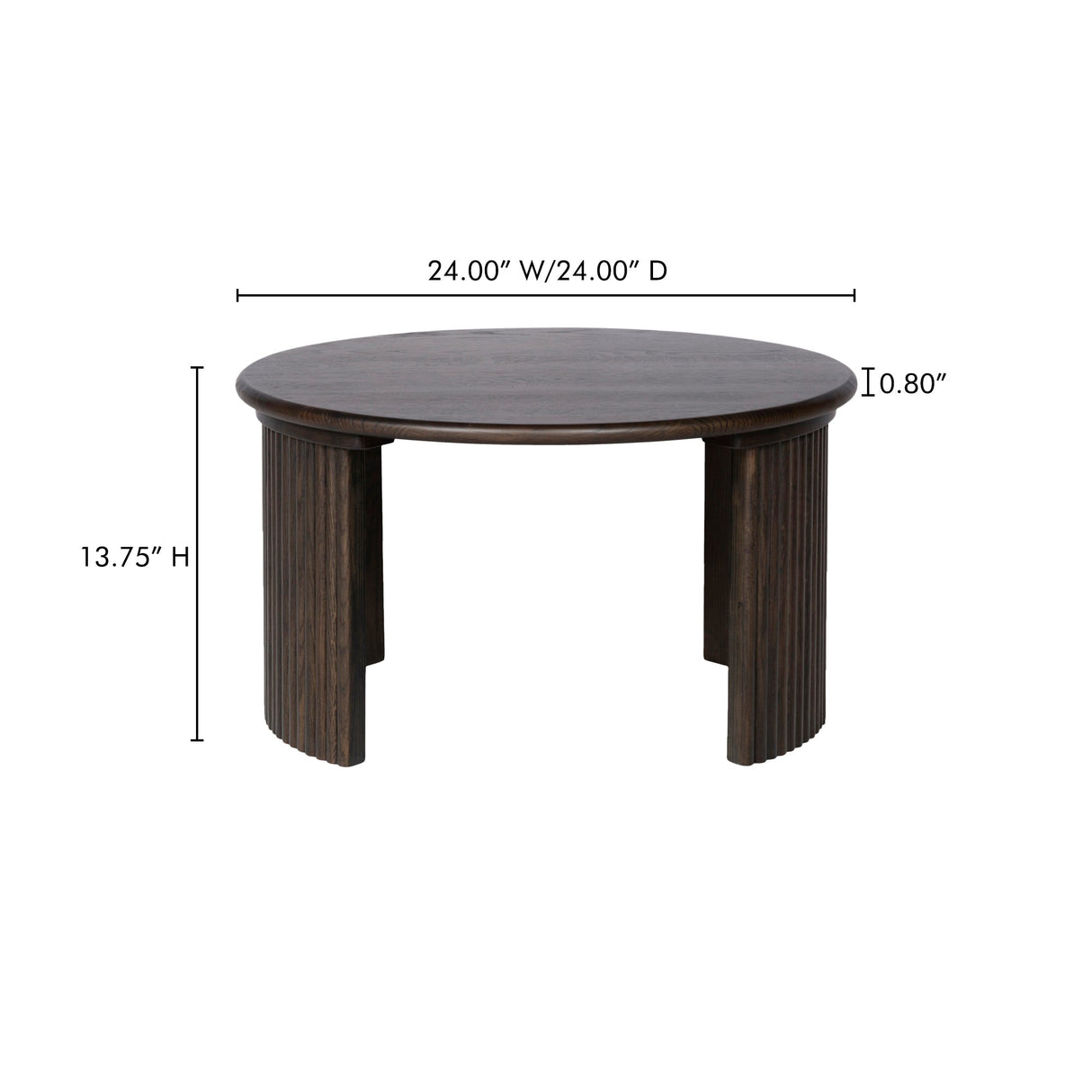 Penny Dark Brown Small Coffee Table by MOES at Eve Furniture