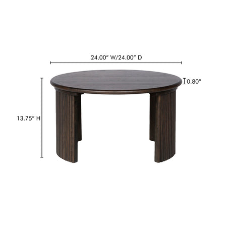 Penny Dark Brown Small Coffee Table by MOES at Eve Furniture