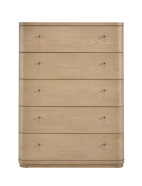 Penny Five Drawer White Ash Chest in Buff Cream by Modus Furniture at Eve Furniture