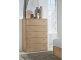 Penny Five Drawer White Ash Chest in Buff Cream by Modus Furniture at Eve Furniture