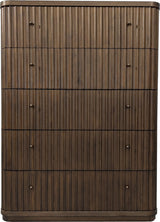 Penny Fluted Chocolate Mousse Chest by Modus Furniture at Eve Furniture