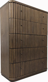 Penny Fluted Chocolate Mousse Chest by Modus Furniture at Eve Furniture