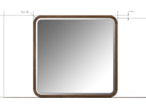 Penny Fluted Chocolate Mousse Dresser Mirror by Modus Furniture at Eve Furniture