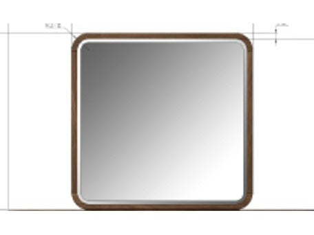 Penny Fluted Chocolate Mousse Dresser Mirror by Modus Furniture at Eve Furniture