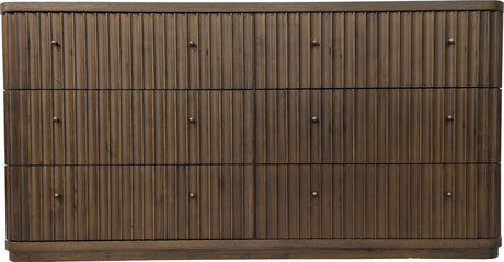 Penny Fluted Chocolate Mousse Dresser by Modus Furniture at Eve Furniture