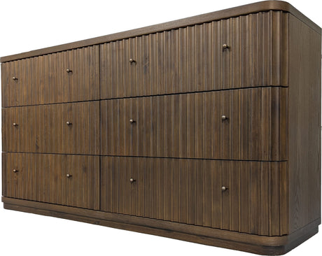 Penny Fluted Chocolate Mousse Dresser by Modus Furniture at Eve Furniture