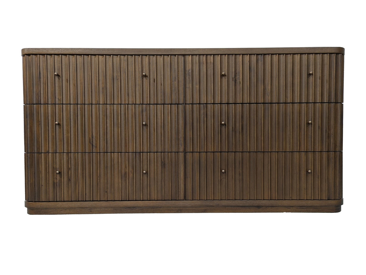 Penny Fluted Chocolate Mousse Dresser by Modus Furniture at Eve Furniture