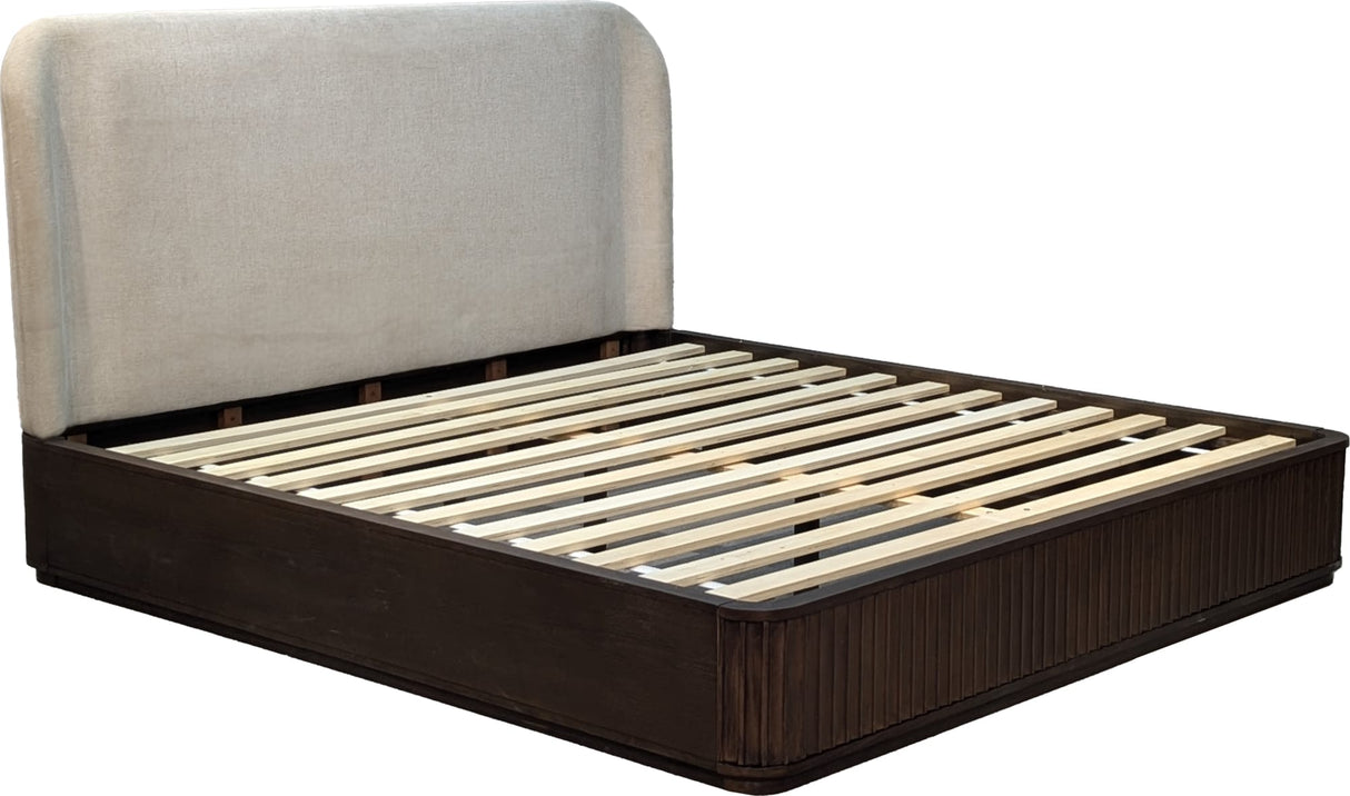 Penny Fluted Chocolate Mousse King Bed by Modus Furniture at Eve Furniture