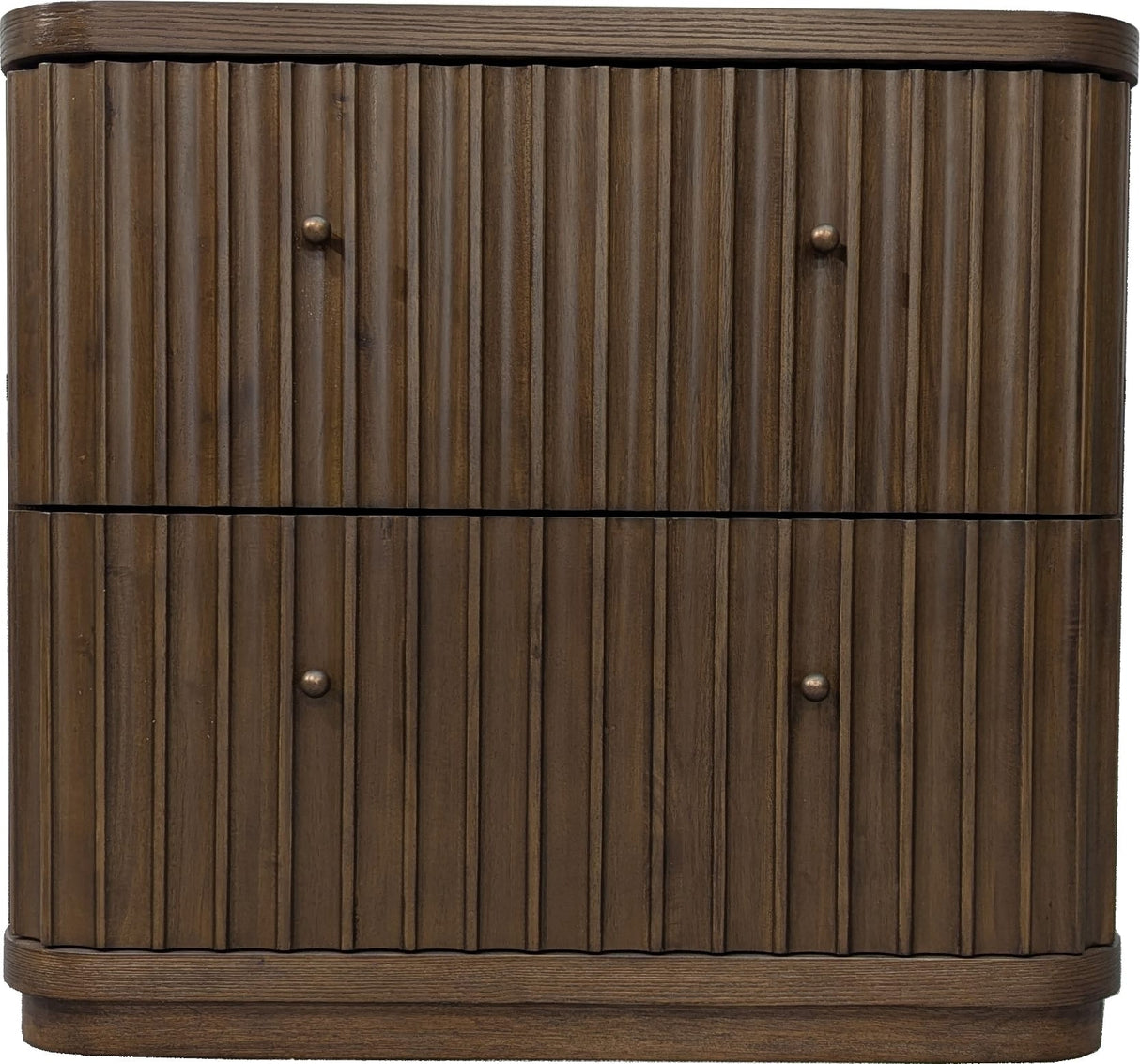 Penny Fluted Chocolate Mousse Nightstand by Modus Furniture at Eve Furniture