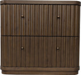 Penny Fluted Chocolate Mousse Nightstand by Modus Furniture at Eve Furniture