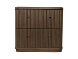 Penny Fluted Chocolate Mousse Nightstand by Modus Furniture at Eve Furniture