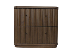 Penny Fluted Chocolate Mousse Nightstand by Modus Furniture at Eve Furniture