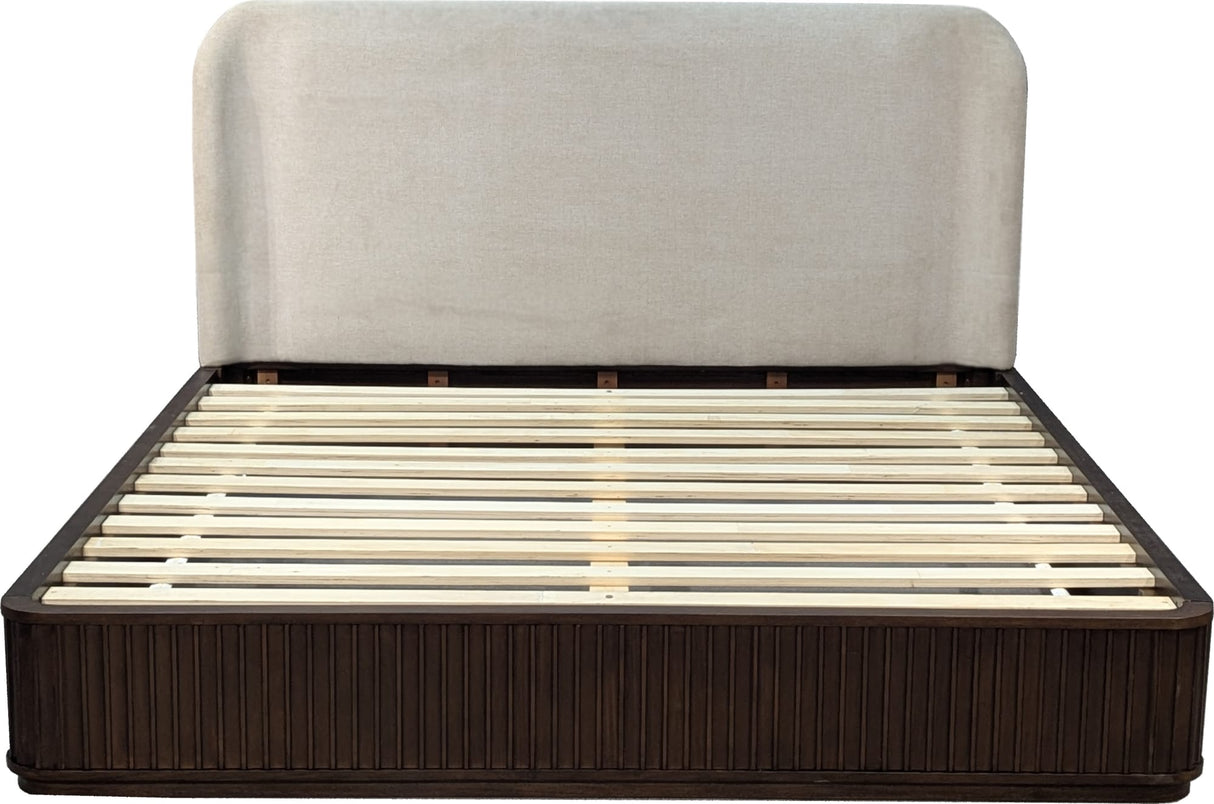 Penny Fluted Chocolate Mousse Queen Bed by Modus Furniture at Eve Furniture