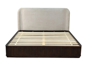 Penny Fluted Chocolate Mousse Queen Bed by Modus Furniture at Eve Furniture