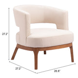 Penryn Beige Accent Chair by Zuomod at Eve Furniture