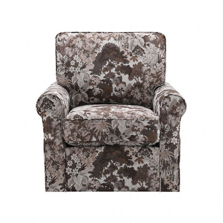 Penryn Mocha Brown Swivel Accent Chair by Furniture of America at Eve Furniture