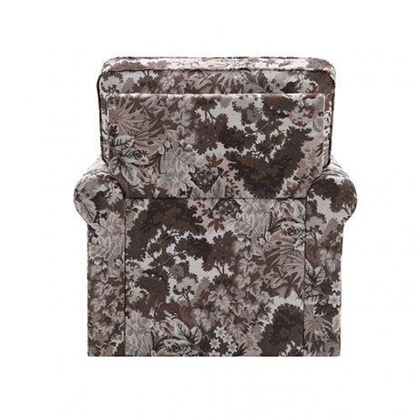 Penryn Mocha Brown Swivel Accent Chair by Furniture of America at Eve Furniture
