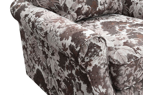 Penryn Mocha Brown Swivel Accent Chair by Furniture of America at Eve Furniture