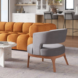 Penryn Slate Gray Accent Chair by Zuomod at Eve Furniture