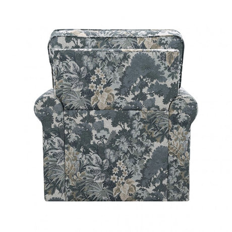 Penryn Topiary Green Swivel Accent Chair by Furniture of America at Eve Furniture