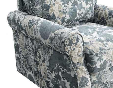 Penryn Topiary Green Swivel Accent Chair by Furniture of America at Eve Furniture