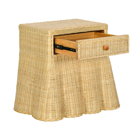 Pentra Natural Rattan Nightstand by TOV Furniture at Eve Furniture