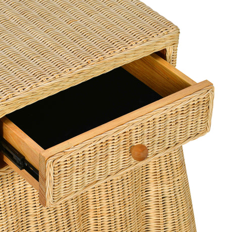 Pentra Natural Rattan Nightstand by TOV Furniture at Eve Furniture