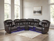 Peonia Brown Reclining Sectional by Happy Homes at Eve Furniture