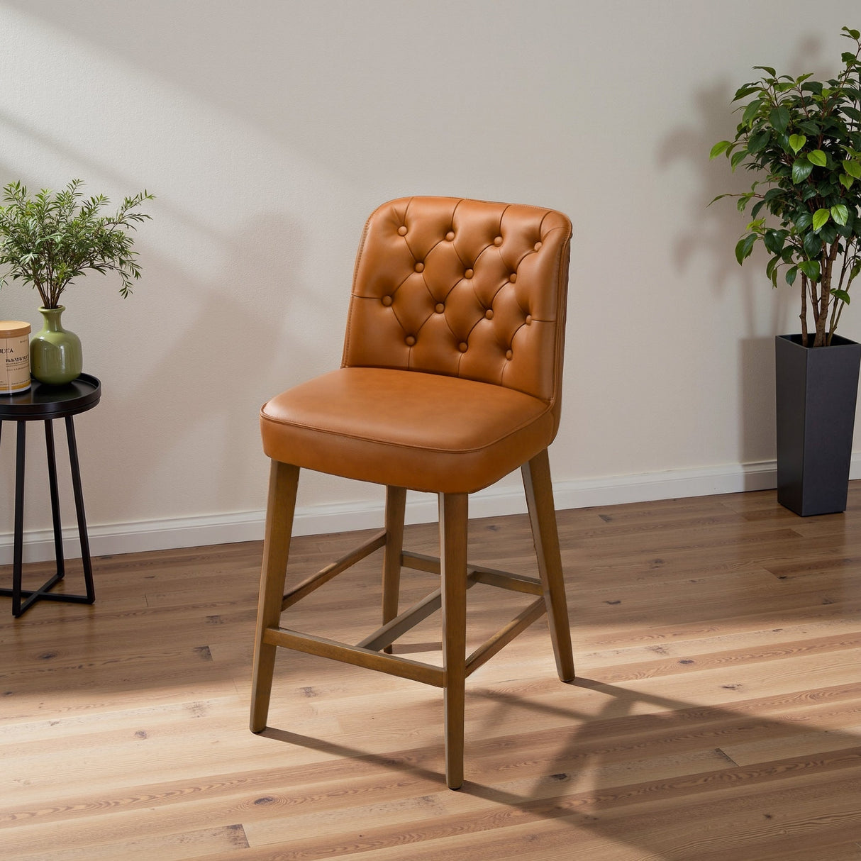 Peoria Elegant Mid-Century Modern Counter Stool for Kitchen Island by Ashcroft Furniture at Eve Furniture