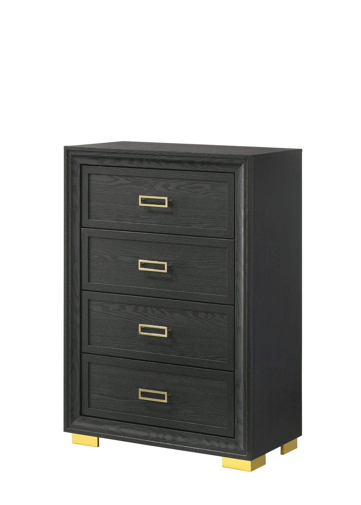 Pepe Black and Gold Panel Upholstered Bedroom Set by Crown Mark at Eve Furniture