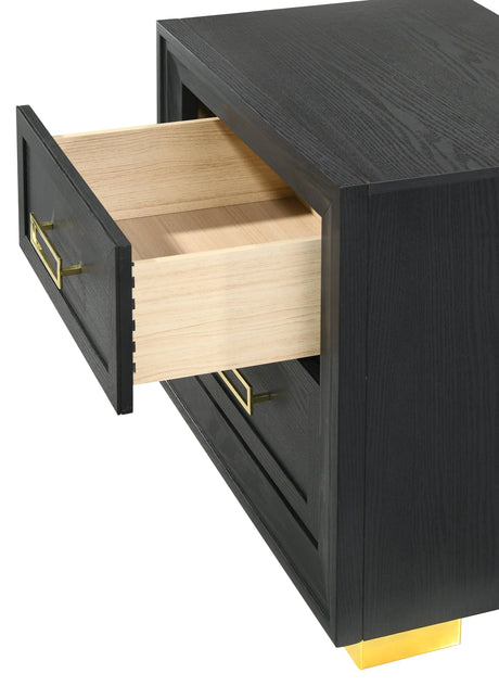 Pepe Black Nightstand by Crown Mark at Eve Furniture