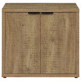 Pepita Mango Brown 2-Door Engineered Wood Accent Cabinet with Adjustable Shelves