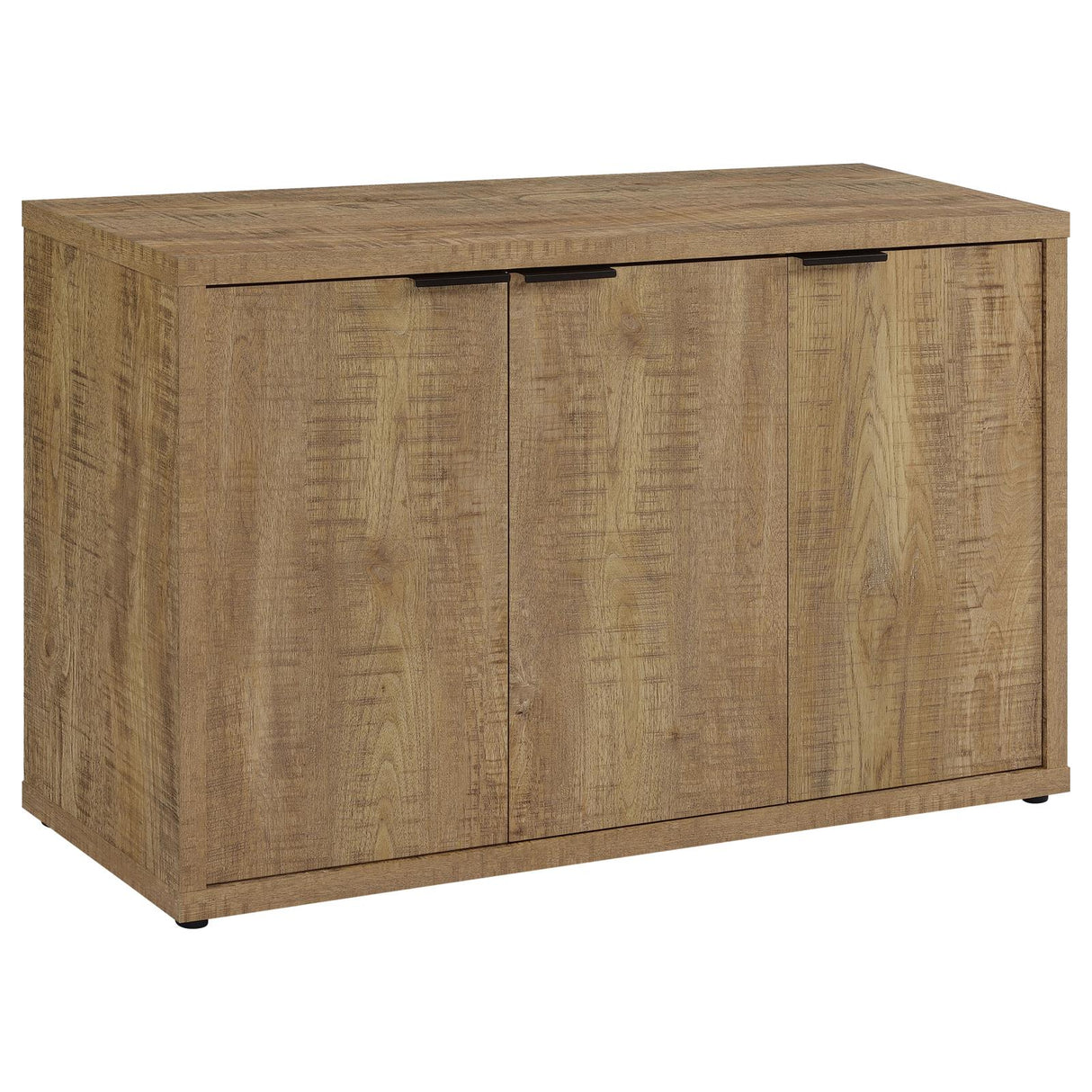 Pepita Mango Brown 3-Door Engineered Wood Accent Cabinet with Adjustable Shelves