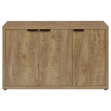 Pepita Mango Brown 3-Door Engineered Wood Accent Cabinet with Adjustable Shelves