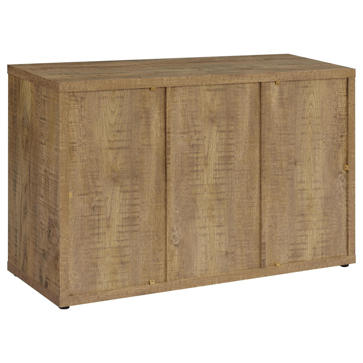 Pepita Mango Brown 3-Door Engineered Wood Accent Cabinet with Adjustable Shelves