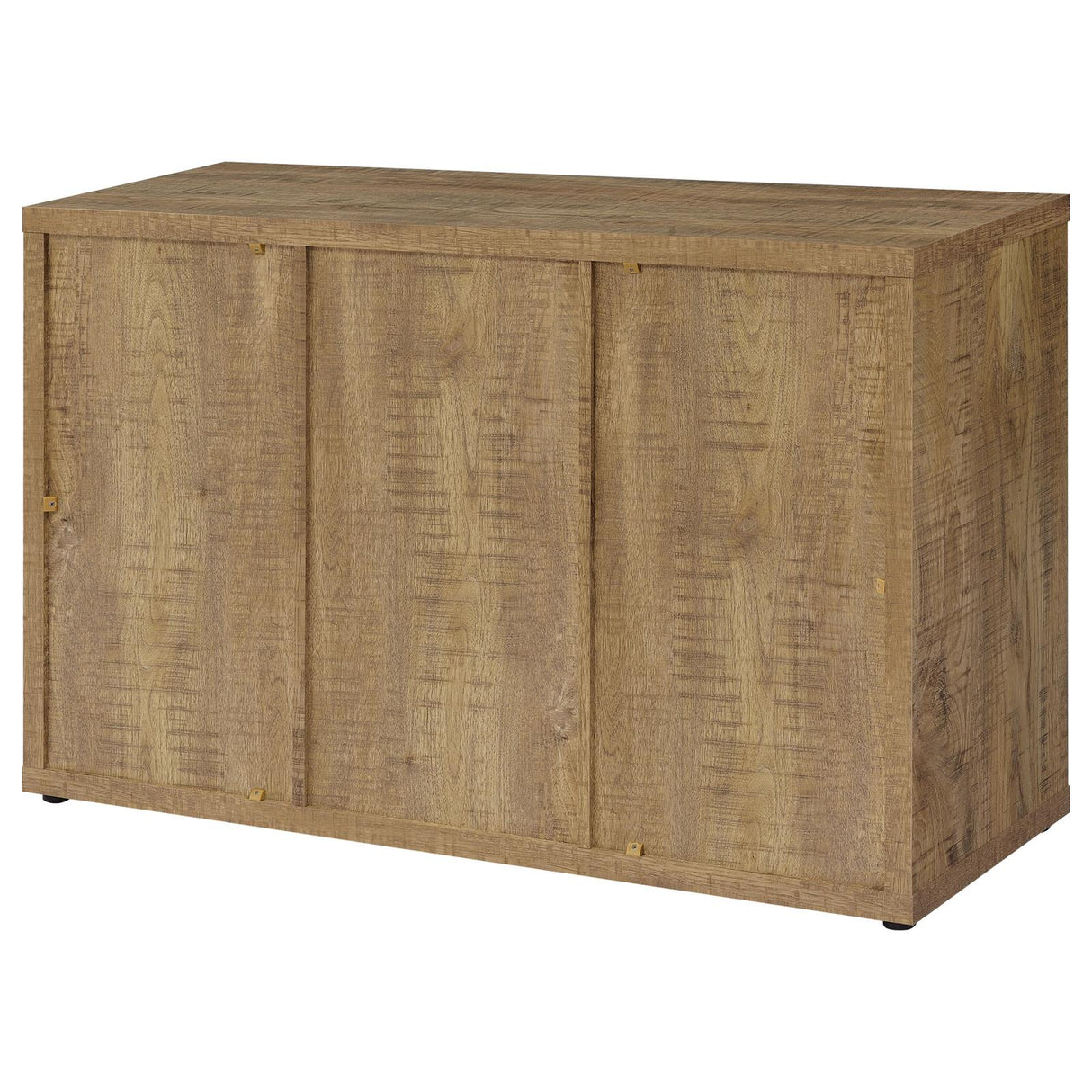 Pepita Mango Brown 3-Door Engineered Wood Accent Cabinet with Adjustable Shelves