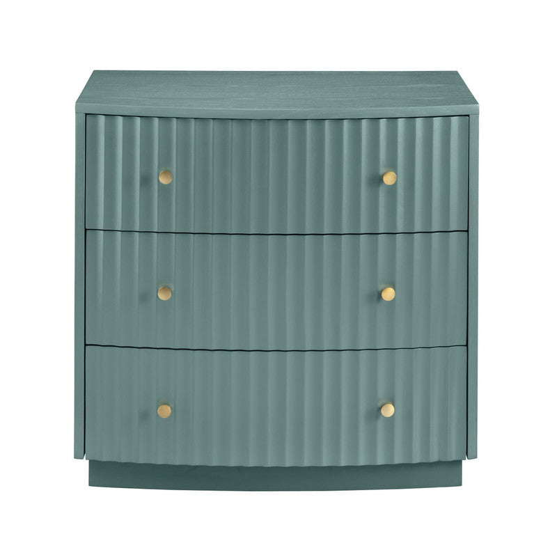 Percy Teal Three-Drawer Chest by Crestview at Eve Furniture